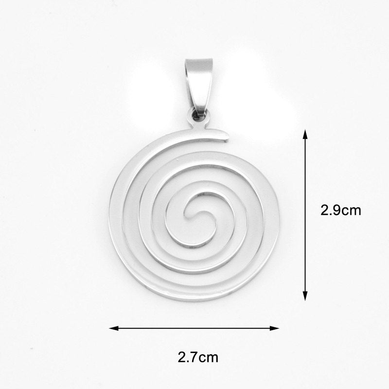 men women spiral helix necklace statement necklaces stainless steel boy necklace charm pendant long necklace bead chain