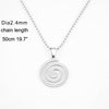 men women spiral helix necklace statement necklaces stainless steel boy necklace charm pendant long necklace bead chain