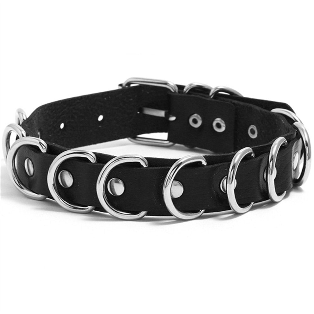 Rivet Gothic Trendy Party Rock Punk Vintage Statement Leather Choker Necklace Women Jewelry Sweater Chain Jewelry Female