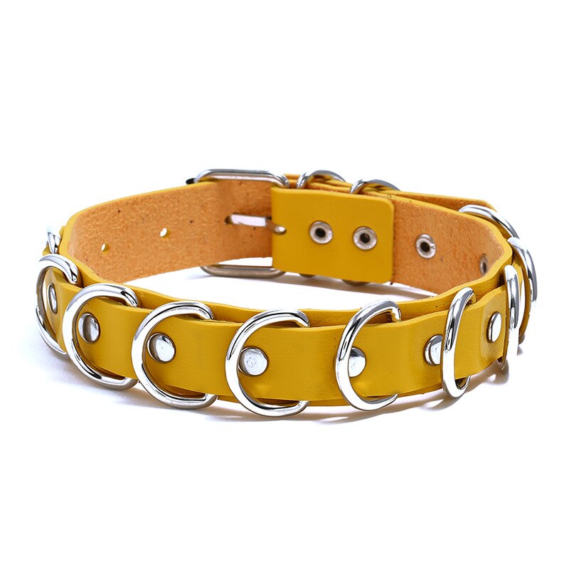 Rivet Gothic Trendy Party Rock Punk Vintage Statement Leather Choker Necklace Women Jewelry Sweater Chain Jewelry Female