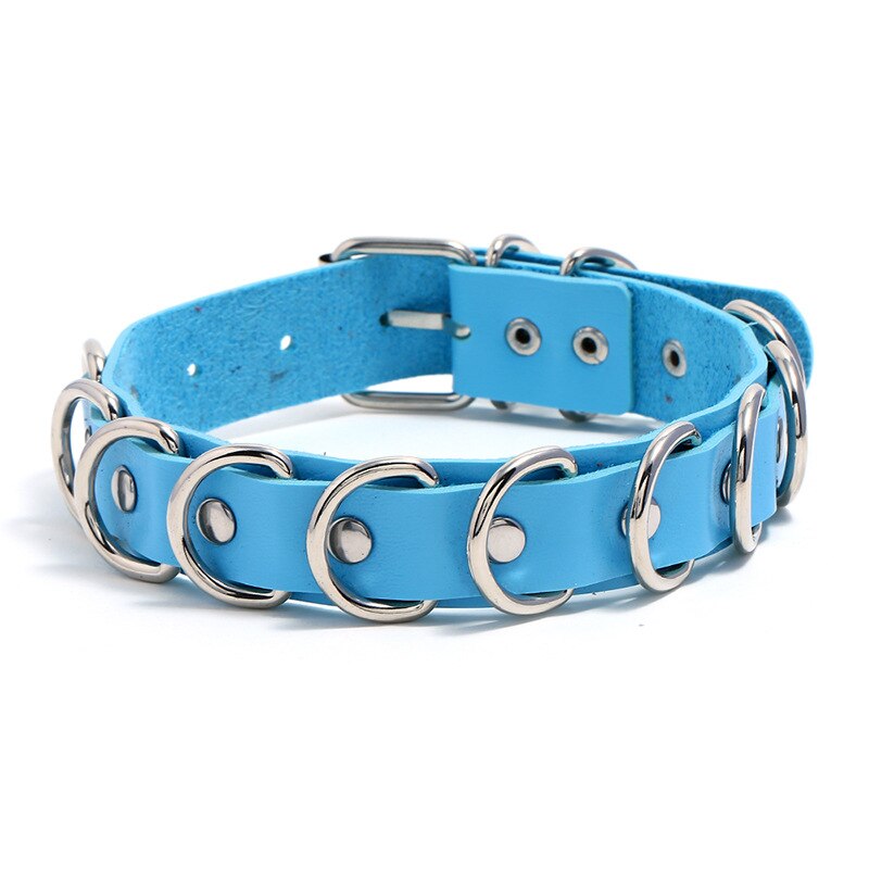 Rivet Gothic Trendy Party Rock Punk Vintage Statement Leather Choker Necklace Women Jewelry Sweater Chain Jewelry Female