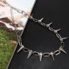 Rivets Chokers Punk Goth Handmade CCB Material Choker Necklace  Spike Rivet Necklace Rock Gothic Chokers