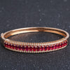 2020 Trendy 18K Rose Gold Bracelet for Women Bangles Lover Bracelet Jewelry Natural Ruby Bracelet Bangle Pulseiras