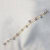 Brand 3 Layers Charm Bracelets Bangles 18K Yellow Gold Fashion Pearl Beads Wedding Jewelry For Women