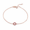 Fashion Ruby Jewelry 14k Gold Round Charms Bracelet Simple Classic Gemstone Jewelry Bangles & Bracelets for Women