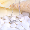Heart Love Jewelry 14K Gold Lovely Design Ruby Necklace Sapphire Gemstone Pendant Necklace Diamond Women's Fashion Charms