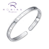 New Silver Letter Bangle for Women 999 Fine Silver Bracelets and Bangles Jewelry Women's Fashion Cuff