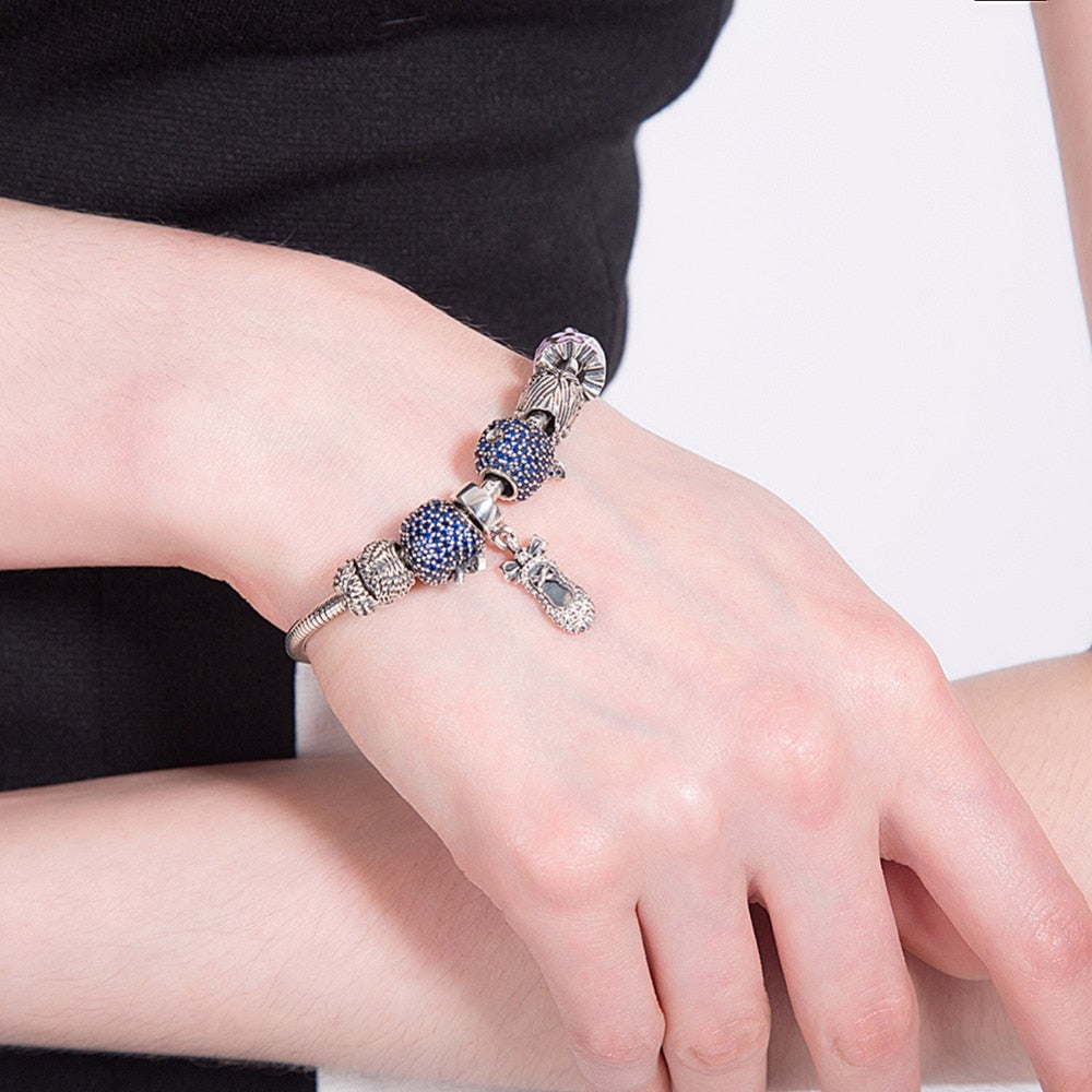 Valentine's Gift 925 Sterling Silver Dancing Shoes Charms European Bead DIY Bracelets Bangles For Women Fine Jewelry