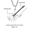 Rock Electric Guitar Pendant Necklaces Stainless Steel Hip Hop Jewelry Accessory For Women Men