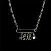 Rock Hip Hop Punk Safety Pin Letter Star Pendant Harajuku Gothic Metal Choker Necklace For Girls Vintage Gift Collares