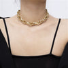 Rock Punk Necklace For Women Trendy Collar Gold Color Statement Thick Chain Choker Necklace Jewelry Gift