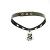 Rock Punk Small Bell  Rivet PU Leather Girl Party Necklace