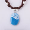 Romance Blue Stone Luminous Pendant Necklaces Polynesia Ocean Princess Moana Rope Chain Necklace Women Female Jewelry