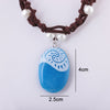 Romance Blue Stone Luminous Pendant Necklaces Polynesia Ocean Princess Moana Rope Chain Necklace Women Female Jewelry