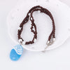 Romance Blue Stone Luminous Pendant Necklaces Polynesia Ocean Princess Moana Rope Chain Necklace Women Female Jewelry