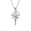 Romanic Blue Crystal Ballet Dance Girl Pendant Necklace Ballerina Classic Color Link Chain Pendant Necklaces Jewelry Girl Gifts
