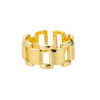 Romantic Cuban Chain Rings For Women Female Gold Plated Opening Stainless Steel Ring 2023 Trend Couple Wedding Jewerly anillos