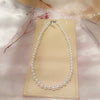 Romantic Elegant White 8 mm Diameter Pearl Necklace for Women Men Girls Teens Wedding Banquet Necklaces 2021 Trend