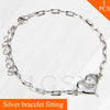 Romantic Heart shape lobster clasp charm bracelet accessory, 925 sterling silver bracelet fitting for women jewelry making