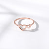 Romantic Hollow Out Two Heart Rings For Women Girls Opening Toe Ring Anillos Mujer Wedding Couple Gift BFF Jewelry Accessories