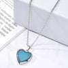 Romantic Photo frame Mood Love Heart Crystal Pendant Chain Necklace Temperature Change Color Emotion Feeling Necklaces