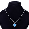 Romantic Photo frame Mood Love Heart Crystal Pendant Chain Necklace Temperature Change Color Emotion Feeling Necklaces