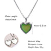 Romantic Photo frame Mood Love Heart Crystal Pendant Chain Necklace Temperature Change Color Emotion Feeling Necklaces