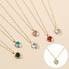 Romantic Sweet Cute Colorful Heart Shape Pendant Clavicle Chain Necklaces For Women And Girls Wedding Engagement Jewelry