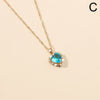 Romantic Sweet Cute Colorful Heart Shape Pendant Clavicle Chain Necklaces For Women And Girls Wedding Engagement Jewelry