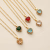 Romantic Sweet Cute Colorful Heart Shape Pendant Clavicle Chain Necklaces For Women And Girls Wedding Engagement Jewelry