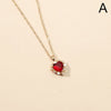 Romantic Sweet Cute Colorful Heart Shape Pendant Clavicle Chain Necklaces For Women And Girls Wedding Engagement Jewelry