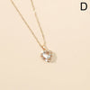Romantic Sweet Cute Colorful Heart Shape Pendant Clavicle Chain Necklaces For Women And Girls Wedding Engagement Jewelry