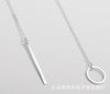 Romantic Women Accessories Plated Metal Chain Bar Circle Lariat Necklace Long Strip Pendant Necklaces Jewelry
