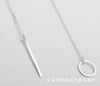 Romantic Women Accessories Plated Metal Chain Bar Circle Lariat Necklace Long Strip Pendant Necklaces Jewelry