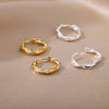 Romantic Zircon Hoop Earrings For Women Stainless Steel Gold Color Earrings 2023 Trend Korean Jewerly pendientes mujer