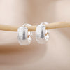 Romantic Zircon Hoop Earrings For Women Stainless Steel Gold Color Earrings 2023 Trend Korean Jewerly pendientes mujer