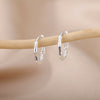 Romantic Zircon Hoop Earrings For Women Stainless Steel Gold Color Earrings 2023 Trend Korean Jewerly pendientes mujer