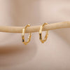 Romantic Zircon Hoop Earrings For Women Stainless Steel Gold Color Earrings 2023 Trend Korean Jewerly pendientes mujer