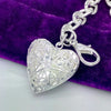 Romantic heart Photo frame pattern 925 sterling silver Bracelet for woman fine jewelry wedding accessories party gifts