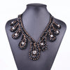 Romantic style handmade crystal  choker  collar necklace  & Elegant lady dress collocation collier jewelry