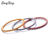 Simple Round Stainless Steel Thin Rings For Women Silver/Gold Color Twist Wave Ring Titanium Steel Minimalist Jewelry