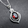 Rosalie,Natural 3ct Mozambique red garnet good quality gemstone pendant necklace with chain for women fine jewelry nice fashion