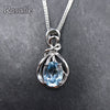 Rosalie, Real Brazil Topaz Pendant flower design 925 Sterling Silver Pendant Fine Jewelry Statement Jewelry for girls best gift