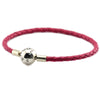 Rose Clasp Leather Bracelets 100% 925 Sterling-Silver-Jewelry