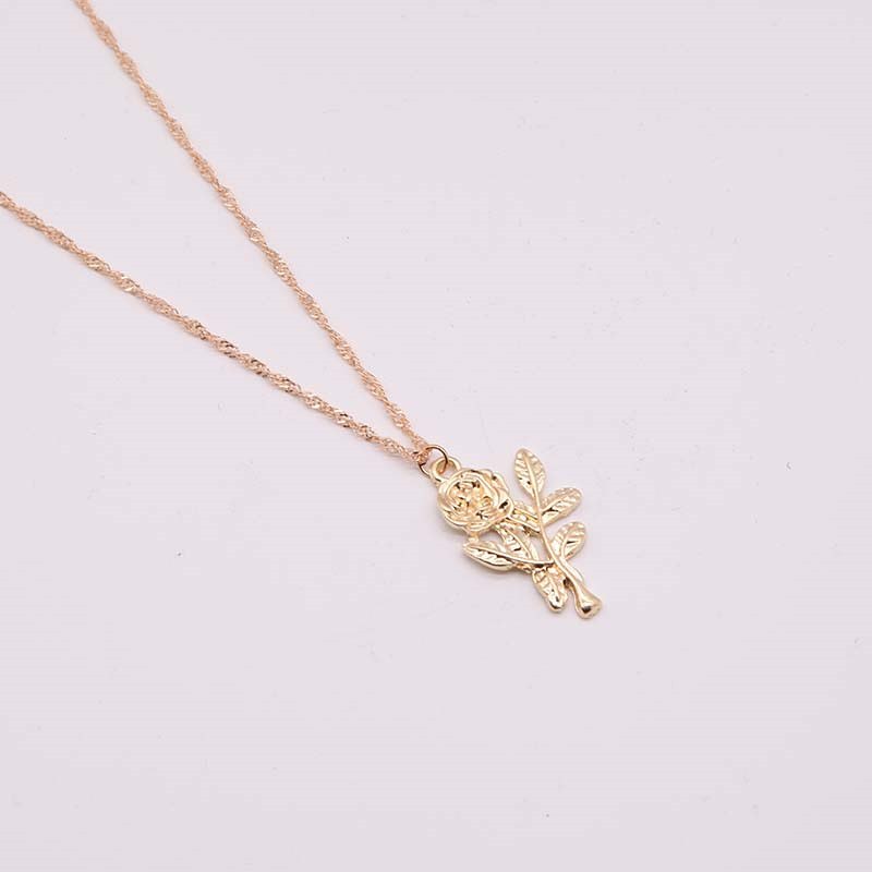 Rose Engrave Choker Necklace Pendant for Woman fashion flower shape pendant necklace wedding party lovers gift x180