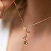 Rose Flower Necklace For Women Stainless Steel Beauty and the Beast Pendant Necklaces Charm Boho Jewelry Valentine's day Gift