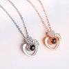 Rose Gold 100 Languages I Love You Projection Pendant Necklace For Women Jewelry Love Memory Wedding Necklace Valentine's Day