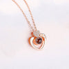 Rose Gold 100 Languages I Love You Projection Pendant Necklace For Women Jewelry Love Memory Wedding Necklace Valentine's Day