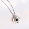 Rose Gold 100 Languages I Love You Projection Pendant Necklace For Women Jewelry Love Memory Wedding Necklace Valentine's Day