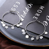 Rose Gold Color Stainless Steel Heart Pendant Hoop Earrings For Woman Party Gifts Round Charm Jewelry Korean 2022